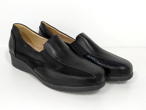 Mocasín cuña baja (EA) negro [0]