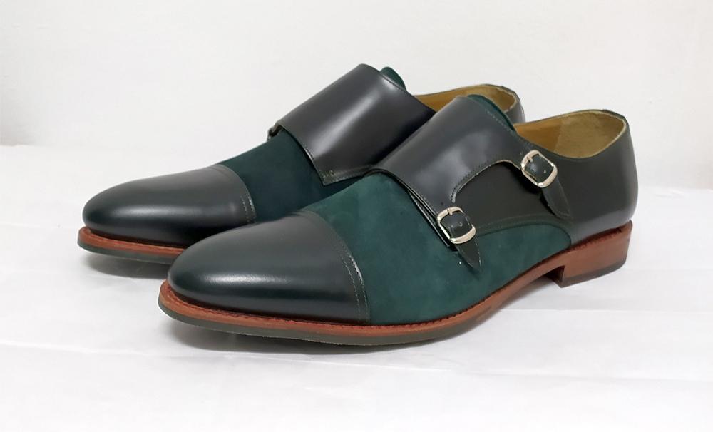 Zapato hebillas verde