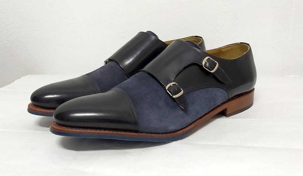 Zapato hebillas azul marino