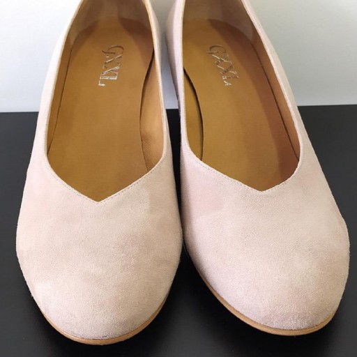 Salón ante nude tacón fino [3]