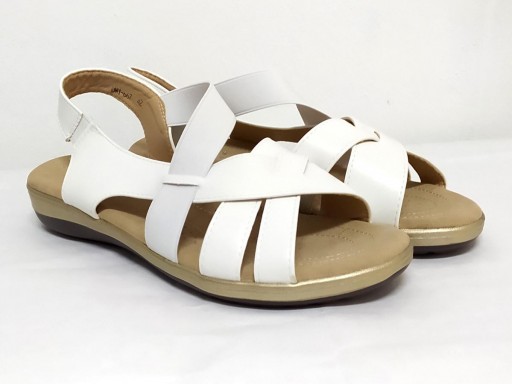 Sandalia blanca ancho especial