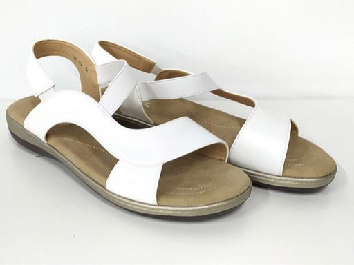 Sandalia cuña baja blanca [0]