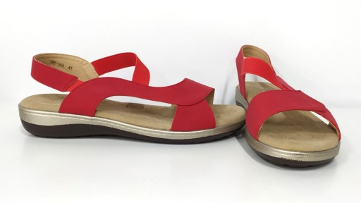 Sandalia cuña baja roja [1]