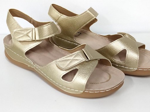Sandalia velcro Extra ancha