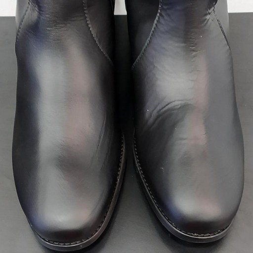 Bota alta cintas piel negra [1]