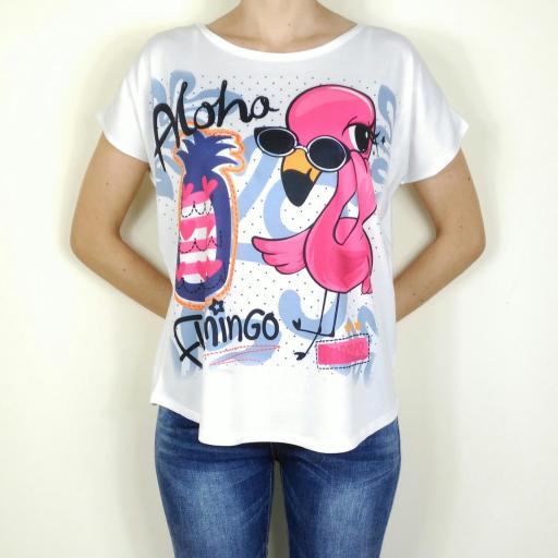 Camiseta Flamingo Aloha [0]