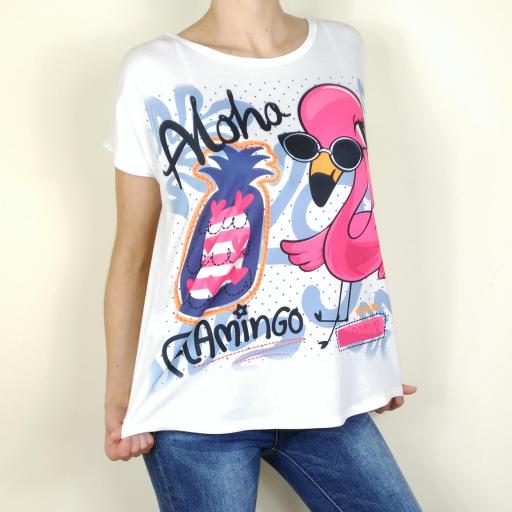 Camiseta Flamingo Aloha [1]