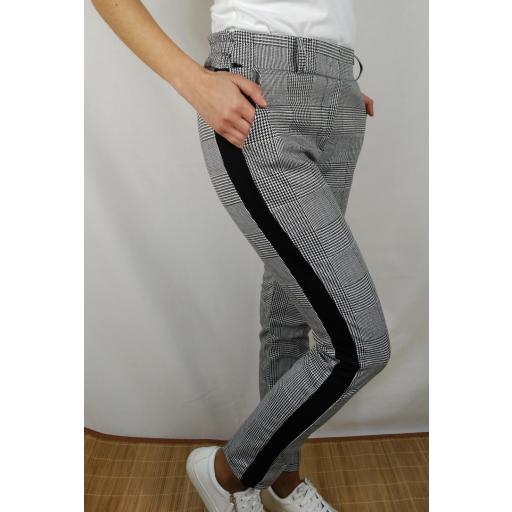 Pantalón Gris Combinado [0]