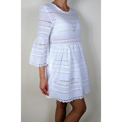 Vestido Perforado Blanco [1]