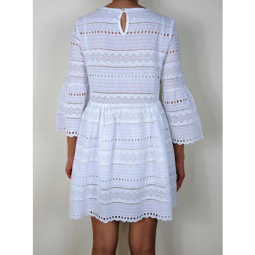 Vestido Perforado Blanco [2]