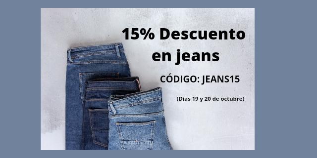 15% de descuento en jeans