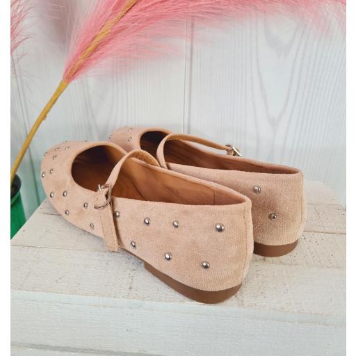 Bailarinas Beige Tachas [2]