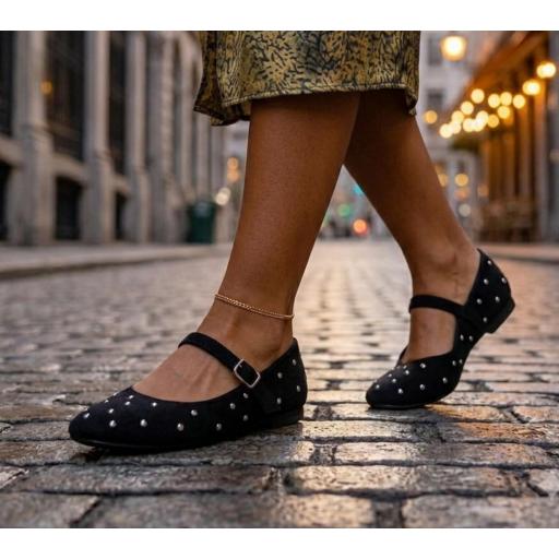Bailarinas Negras Tachas [1]
