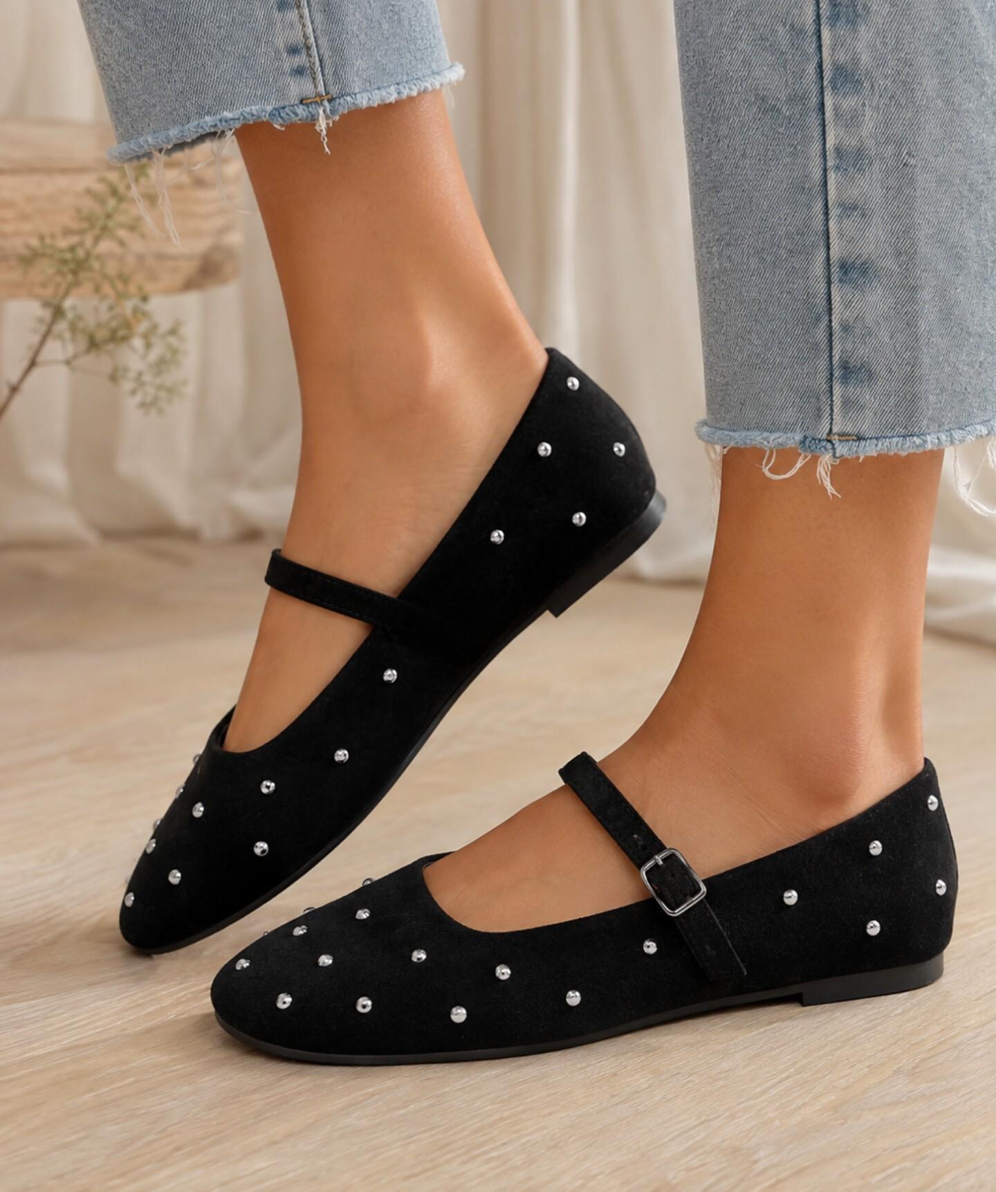 Bailarinas Negras Tachas