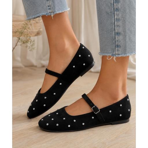 Bailarinas Negras Tachas