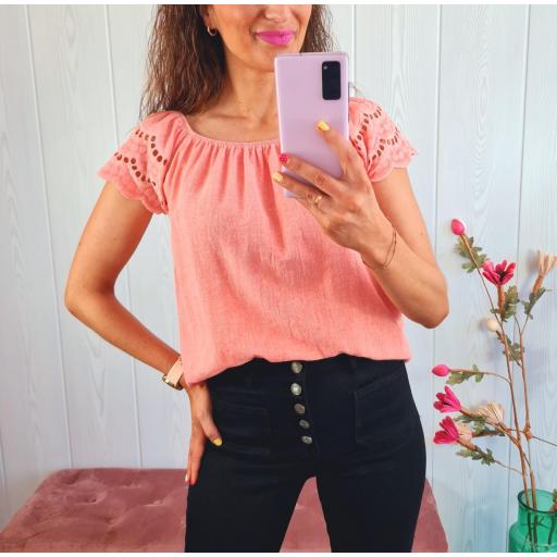 Blusa Coral Perforada [0]