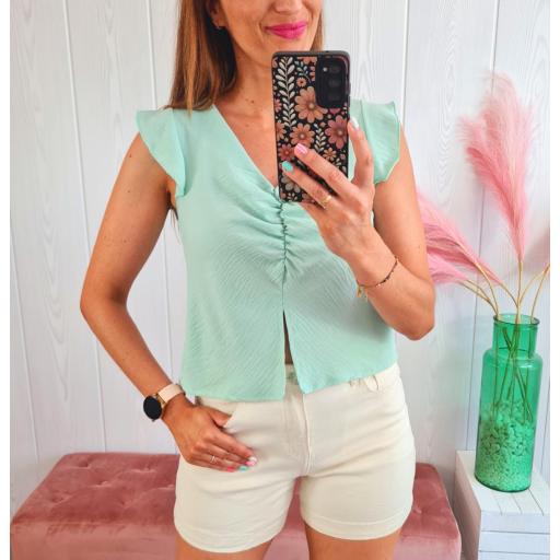 Blusa Frunce Aguamarina [1]