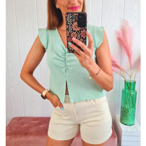 Blusa Frunce Aguamarina [3]