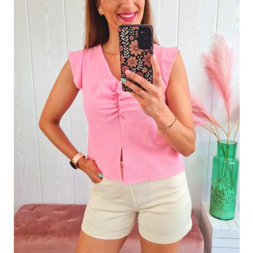 Blusa Frunce Rosa [1]
