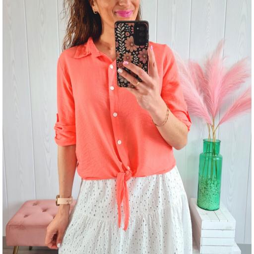 Camisa Nudo Coral [0]