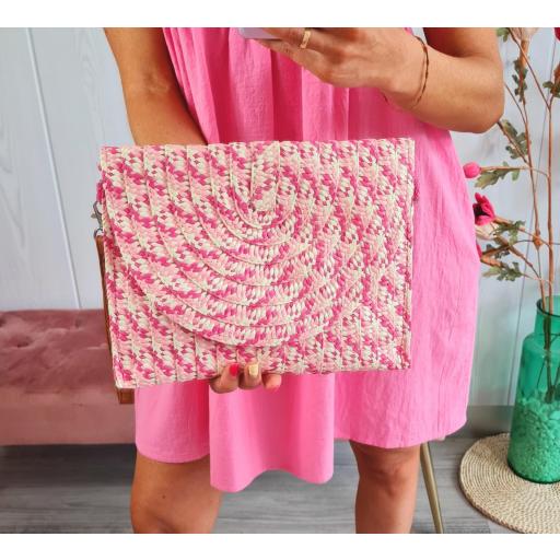 Bolso Combinado Fucsia