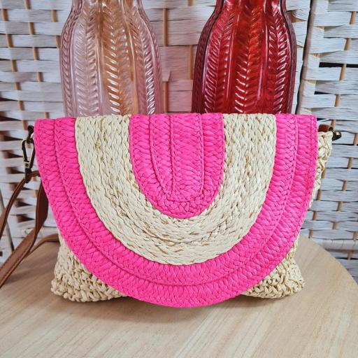 Bolso Rafia Combinado [0]