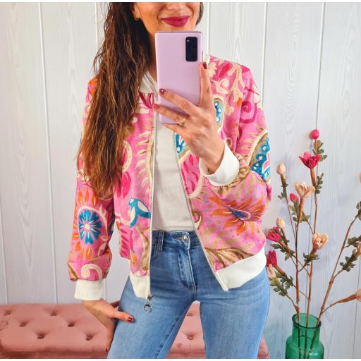 Bomber Rosa Flores [1]