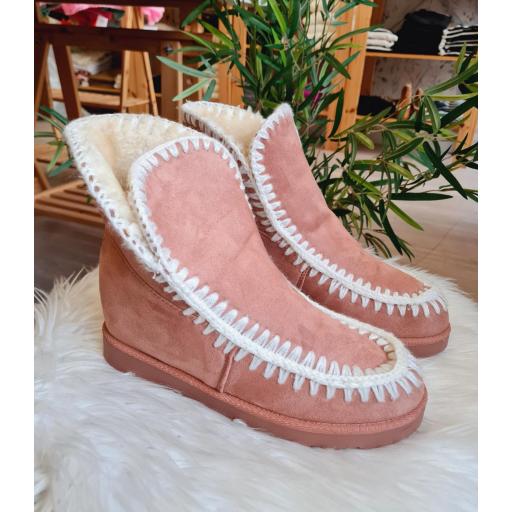 Botas Cuña Rosas