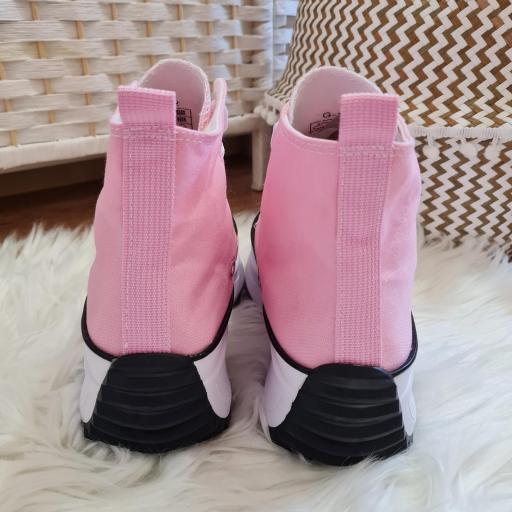 Botas Lona Rosa Chicle [2]