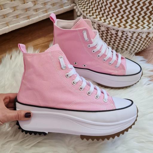 Botas Lona Rosa Chicle [3]