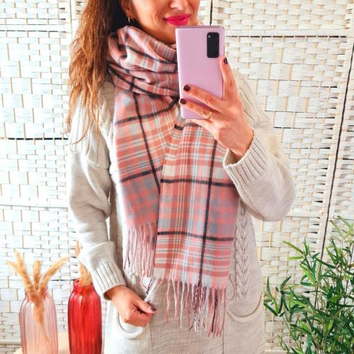 Bufanda Cuadros Rosa [0]