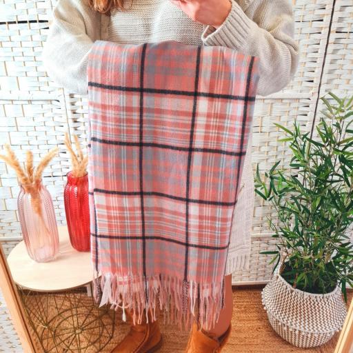 Bufanda Cuadros Rosa [1]