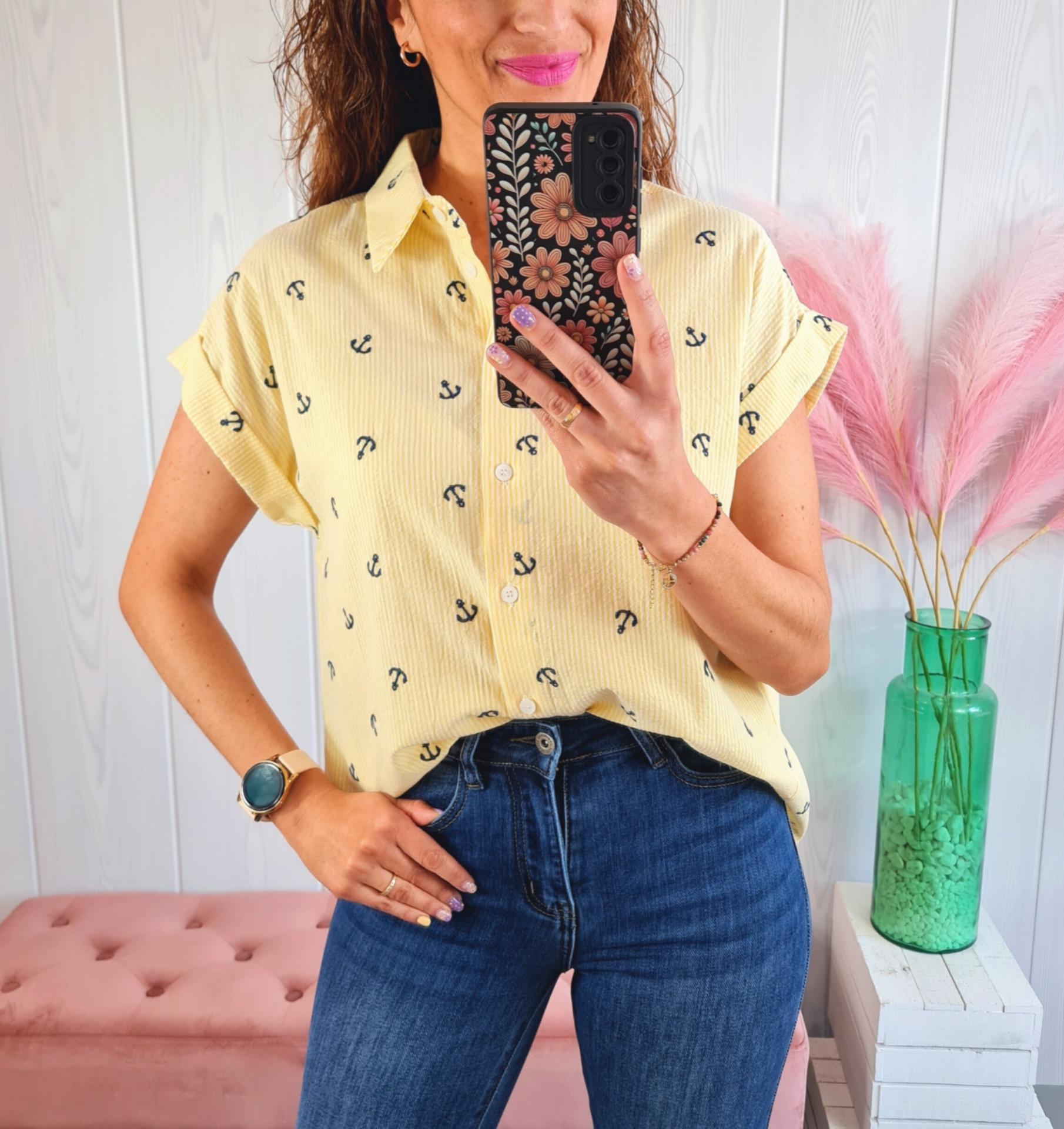 Camisa Anclas Amarilla