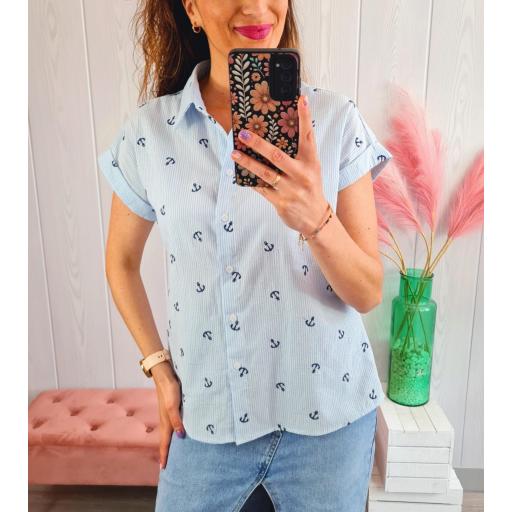 Camisa Anclas Azul [1]