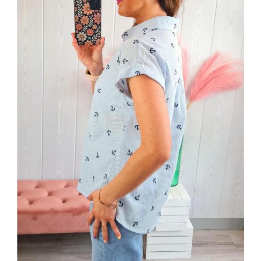 Camisa Anclas Azul [2]