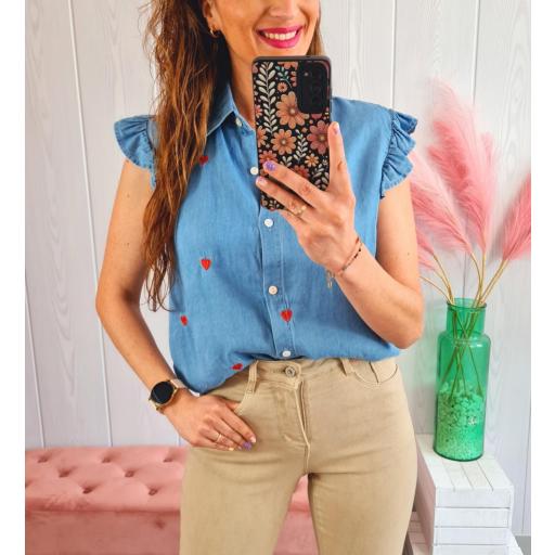 Camisa Corazones Rojos [0]