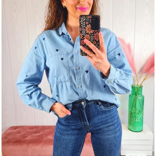 Camisa Vaquera Corazones [1]