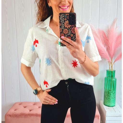 Camisa Dibujos Bordados [0]