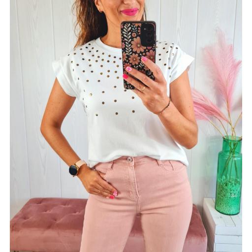 Camiseta Blanca Circulitos [0]