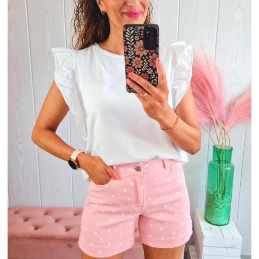 Camiseta Blanca Volantes