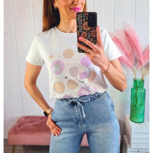 Camiseta Bolsos Malva