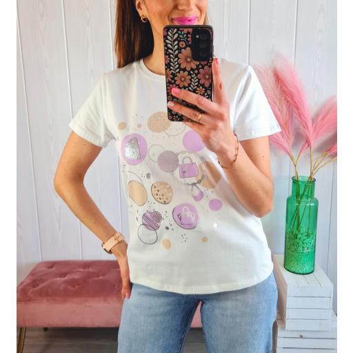 Camiseta Bolsos Malva [1]