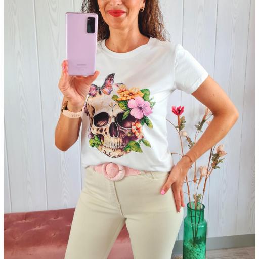 Camiseta Calavera Beige [3]