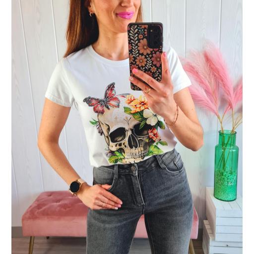 Camiseta Calavera Roja