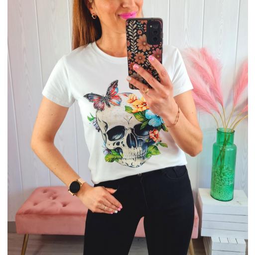 Camiseta Calavera Roja