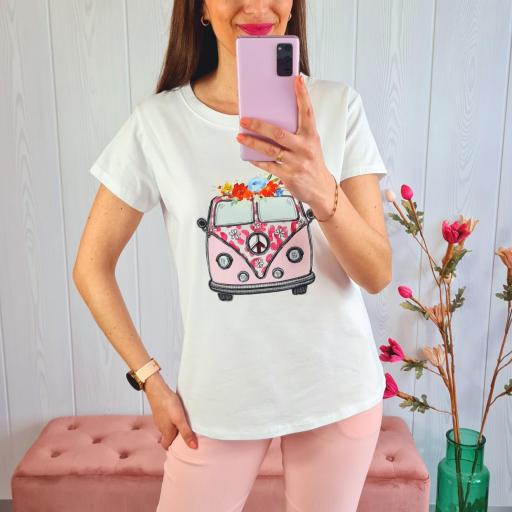 Camiseta Caravana Rosa [2]