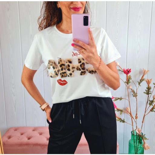 Camiseta Chic Beso Blanca
