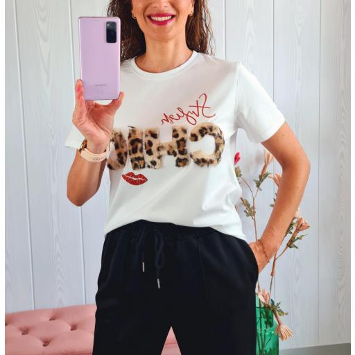 Camiseta Chic Beso Blanca [3]