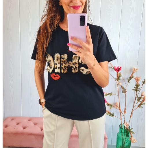 Camiseta Chic Beso Negra [1]