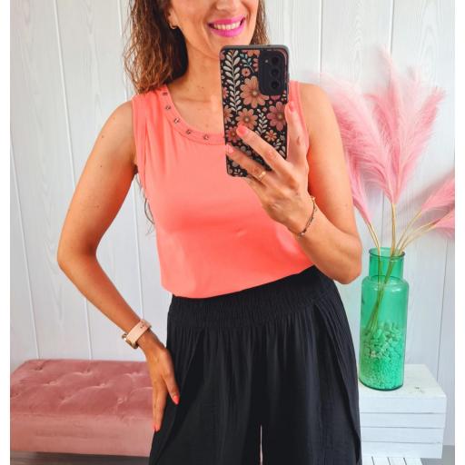 Camiseta Coral Tachas [0]